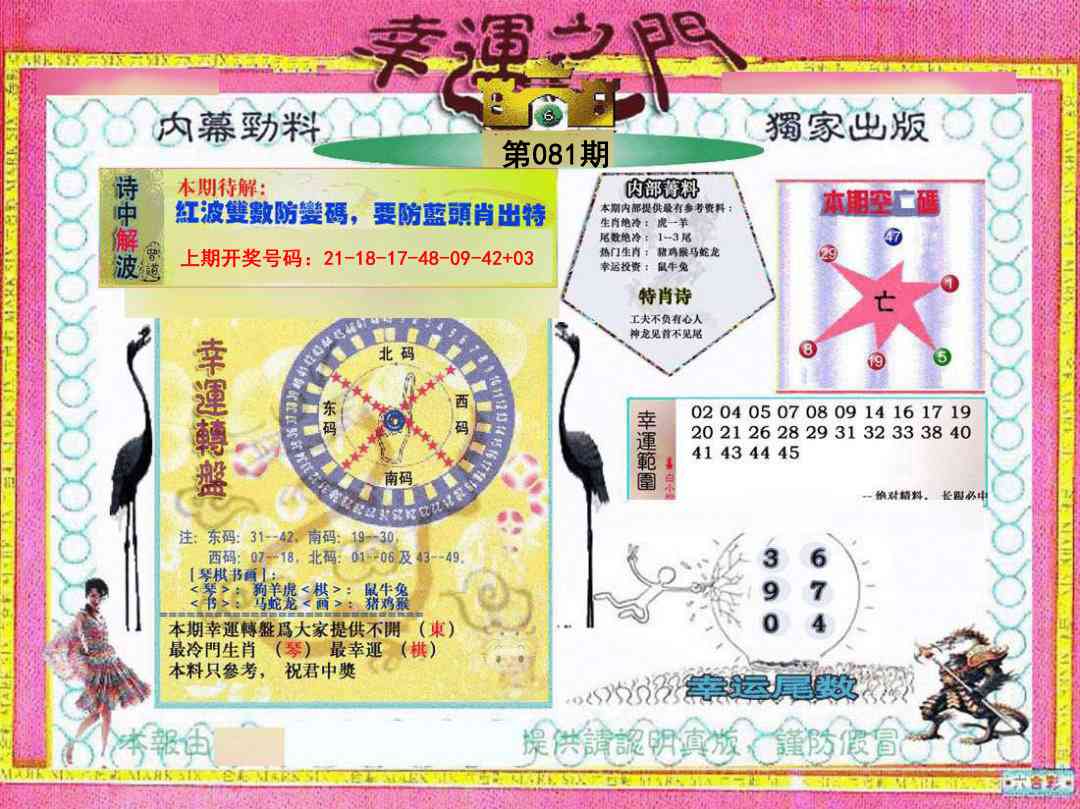 081期幸运之门[图]